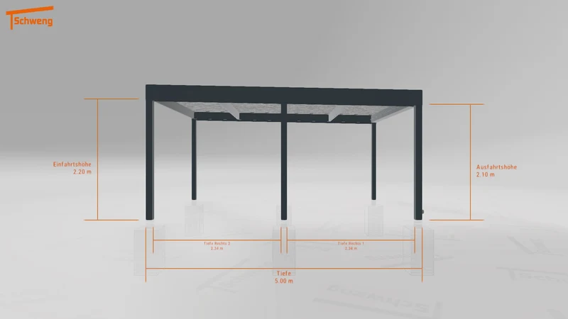 #DE Schweng Flachdachcarport C600 (ID v47bqb)