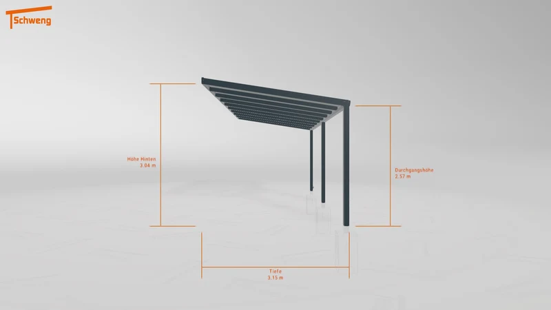 #DE Schweng Pultdachcarport S350 (ID jj8knm)
