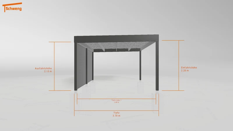 #DE Schweng Flachdachcarport C600 (ID ygj38k)