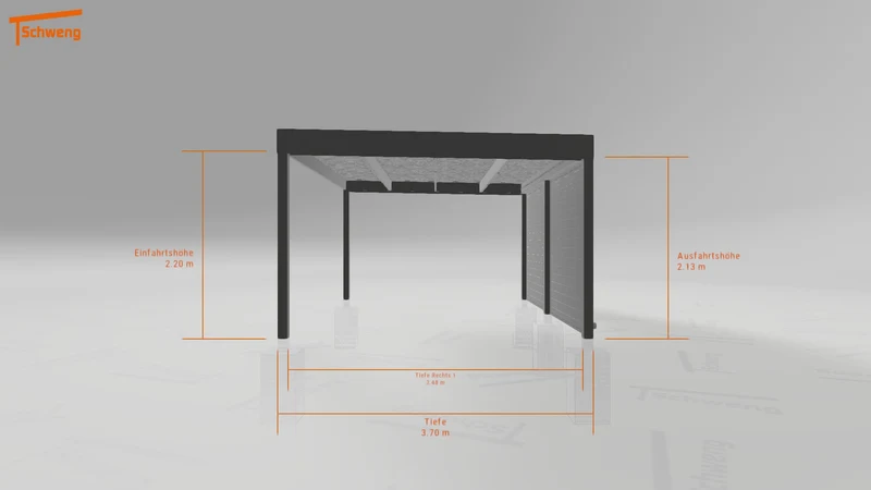 #DE Schweng Flachdachcarport C600 (ID ygj38k)