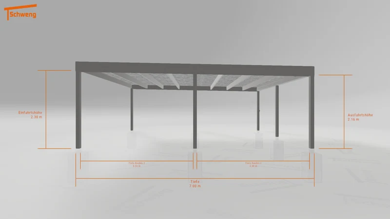 #DE Schweng Flachdachcarport C600 (ID mj2vd9) #MTG