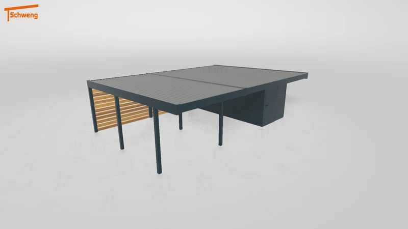 #DE Schweng Flachdachcarport C600+ (ID 77bxrj) #MTG