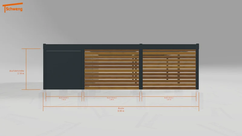 #DE Schweng Flachdachcarport C600+ (ID 77bxrj) #MTG