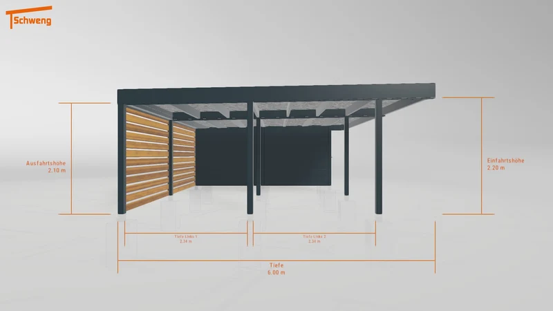 #DE Schweng Flachdachcarport C600+ (ID 77bxrj) #MTG