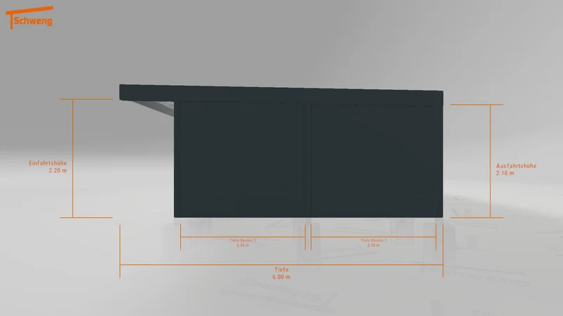 #DE Schweng Flachdachcarport C600+ (ID 77bxrj) #MTG