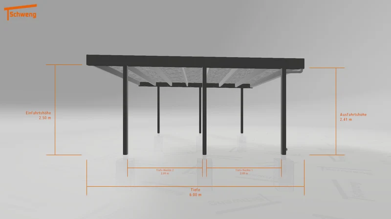#DE Schweng Flachdachcarport C600+ (ID ygjr57) #MTG