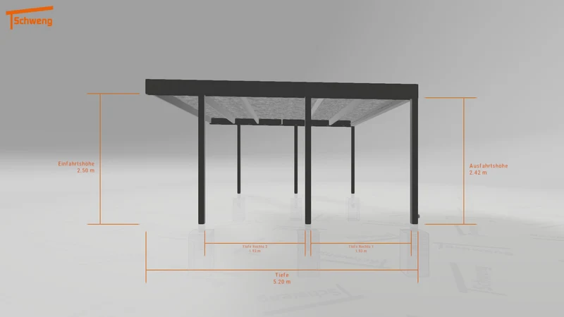 #DE Schweng Flachdachcarport C600 (ID pbp4v8)