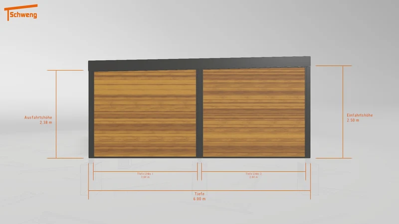 #DE Schweng Flachdachcarport C600 (ID mj2wvv)