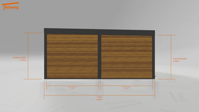 #DE Schweng Flachdachcarport C600 (ID mj2wvv)