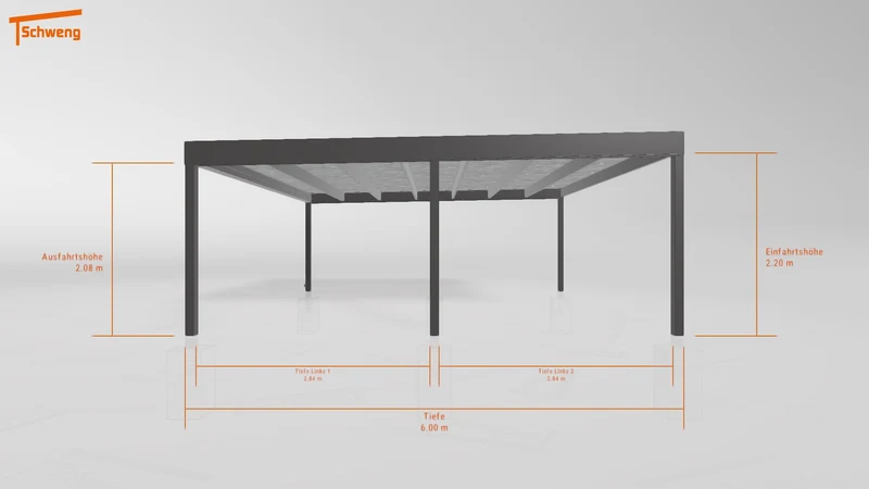#DE Schweng Flachdachcarport C600 (ID 77bx27) #MTG