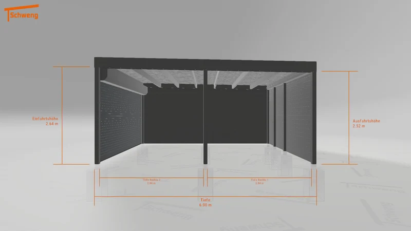 #DE Schweng Flachdachcarport C600+ (ID rjndp9) #MTG