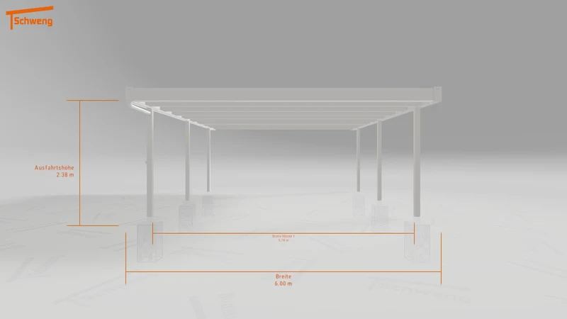 #DE Schweng Flachdachcarport C600 (ID ygj3yk)