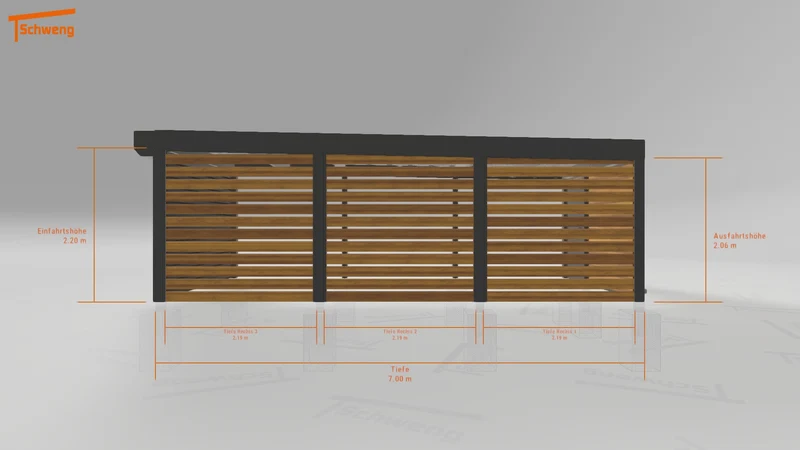 #DE Schweng Flachdachcarport C600 (ID qdvby7) #MTG