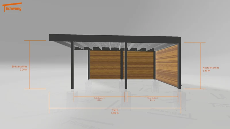 #DE Schweng Flachdachcarport C600+ (ID rjn49m) #MTG