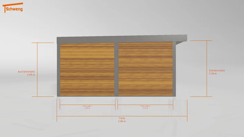 #DE Schweng Flachdachcarport C600 (ID x78qjd) #MTG