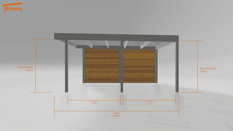 #DE Schweng Flachdachcarport C600 (ID x78qjd) #MTG