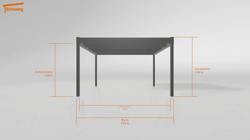 #DE Schweng Flachdachcarport C600 (ID mj2kqj)