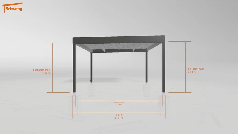 #DE Schweng Flachdachcarport C600 (ID mj2kqj)