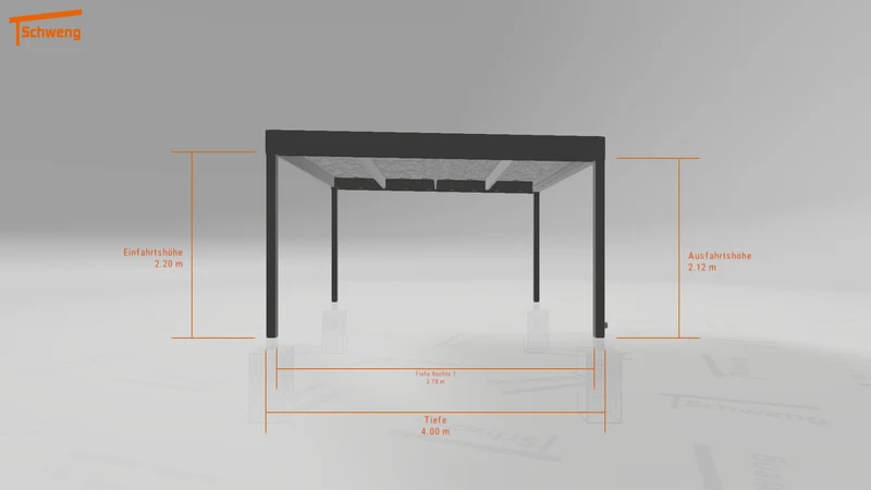 #DE Schweng Flachdachcarport C600 (ID mj2kqj)