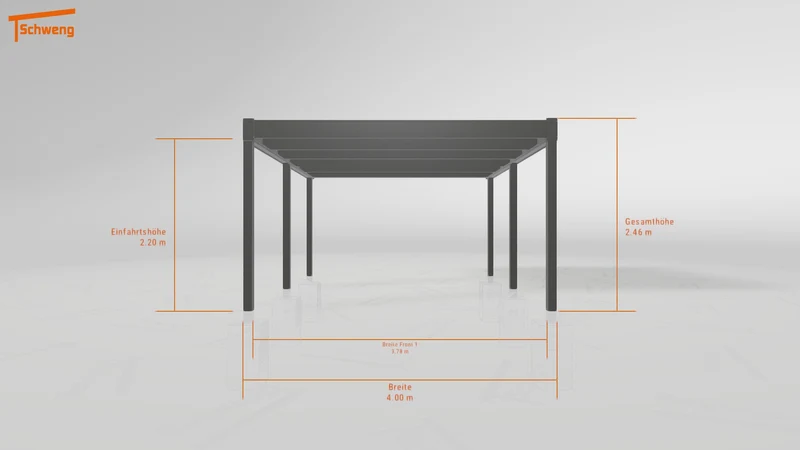#DE Schweng Flachdachcarport C600 (ID w3xm7w)