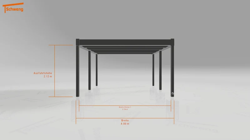 #DE Schweng Flachdachcarport C600 (ID w3xm7w)