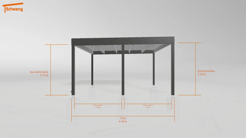 #DE Schweng Flachdachcarport C600 (ID w3xm7w)