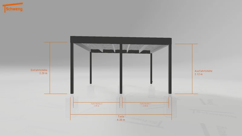 #DE Schweng Flachdachcarport C600 (ID w3xm7w)