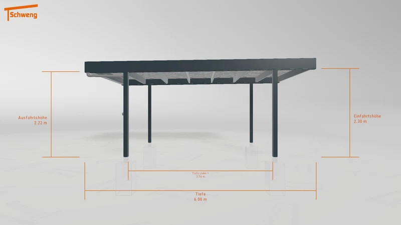 #DE Schweng Flachdachcarport C600+ (ID 33jdpp)