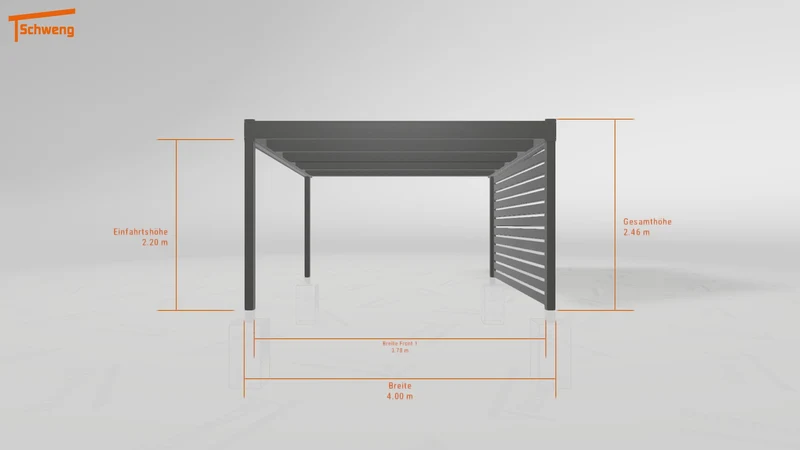 #DE Schweng Flachdachcarport C600 (ID ygjdnb)