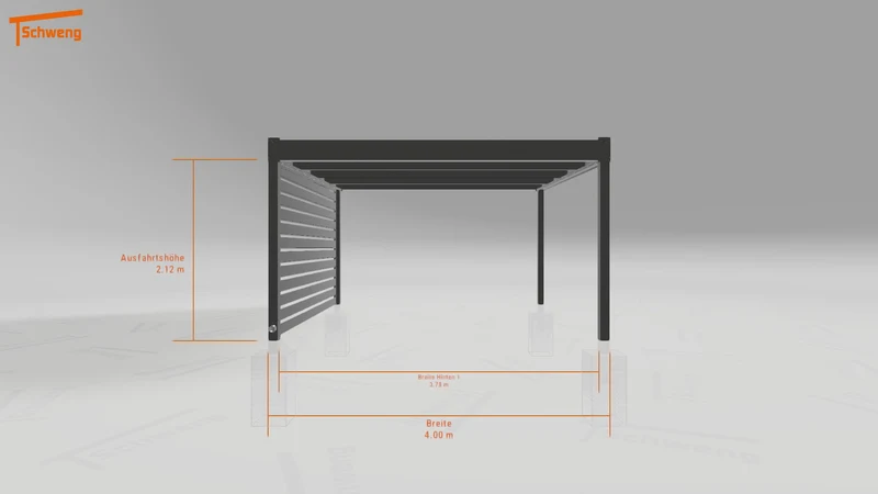 #DE Schweng Flachdachcarport C600 (ID ygjdnb)