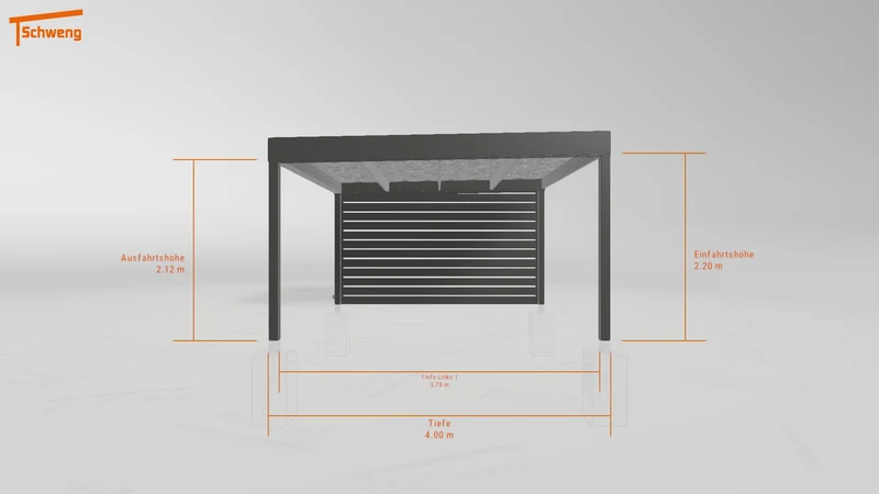 #DE Schweng Flachdachcarport C600 (ID ygjdnb)