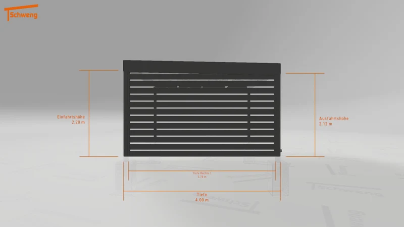 #DE Schweng Flachdachcarport C600 (ID ygjdnb)