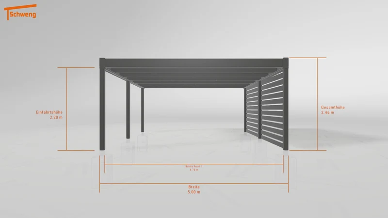 #DE Schweng Flachdachcarport C600+ (ID k2jmyq) #MTG
