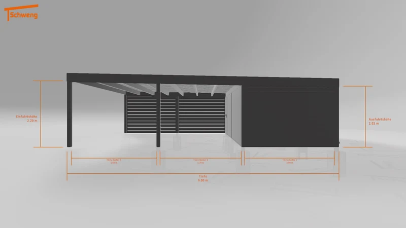 #DE Schweng Flachdachcarport C600+ (ID 5mz4gp) #MTG