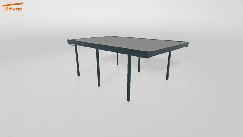 #DE Schweng Flachdachcarport C600 (ID zbwdv4)