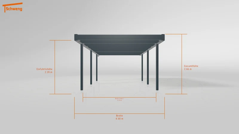 #DE Schweng Flachdachcarport C600 (ID zbwdv4)