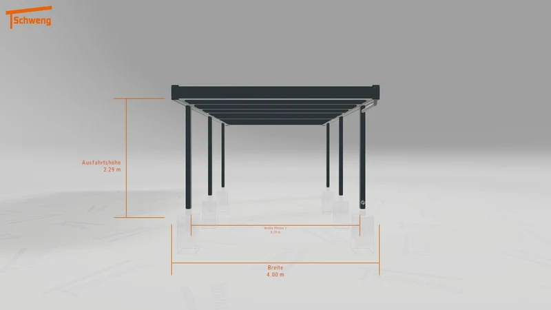 #DE Schweng Flachdachcarport C600 (ID zbwdv4)