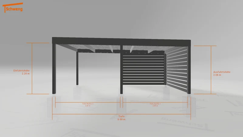 #DE Schweng Flachdachcarport C600 (ID jj8kgy) #MTG