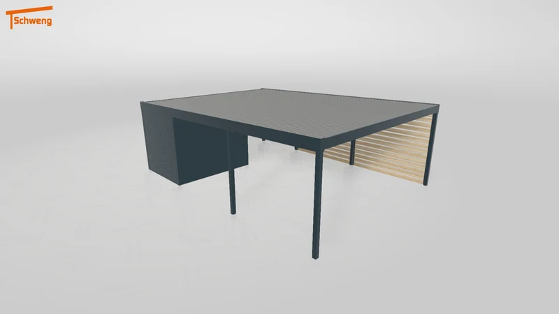 #DE Schweng Flachdachcarport C600+ (ID 77bp25) #MTG