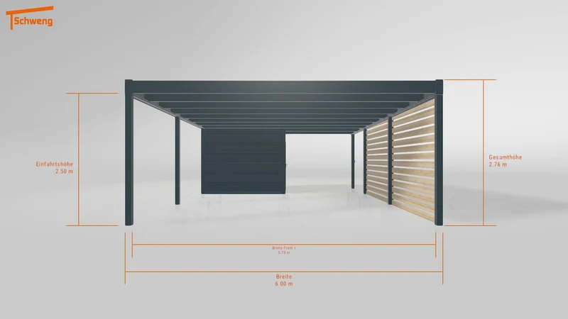 #DE Schweng Flachdachcarport C600+ (ID 77bp25) #MTG