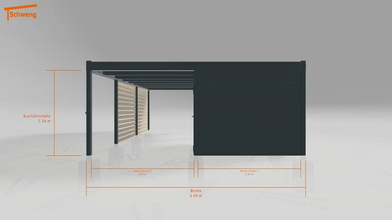 #DE Schweng Flachdachcarport C600+ (ID 77bp25) #MTG