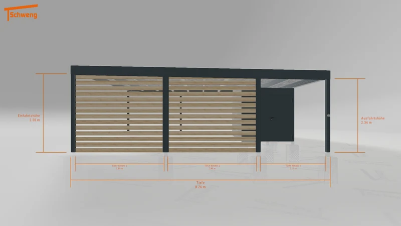 #DE Schweng Flachdachcarport C600+ (ID 77bp25) #MTG