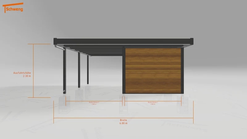 #DE Schweng Flachdachcarport C600 (ID x78q2d) #MTG