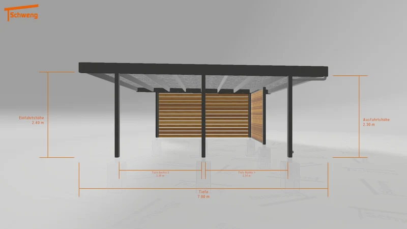 #DE Schweng Flachdachcarport C600 (ID x78q2d) #MTG