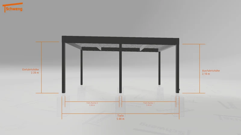 #DE Schweng Flachdachcarport C600 (ID qdvqz4)
