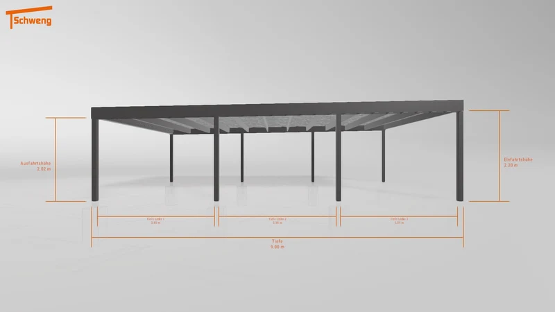 #DE Schweng Flachdachcarport C600 (ID 85pqv7) #MTG