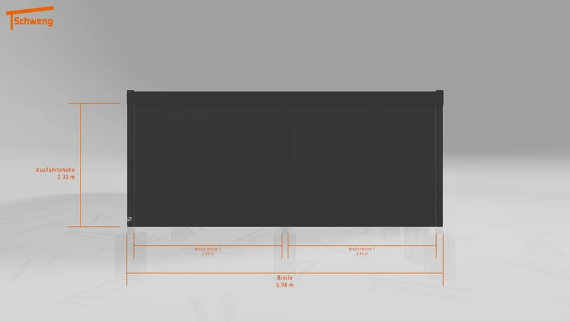 #DE Schweng Flachdachcarport C600+ (ID 33jdgp) #MTG