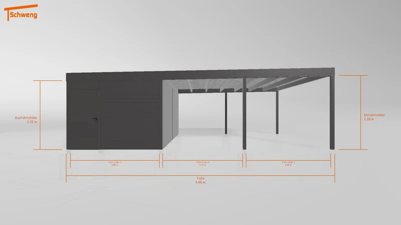 #DE Schweng Flachdachcarport C600+ (ID 33jdgp) #MTG