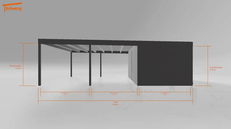 #DE Schweng Flachdachcarport C600+ (ID 33jdgp) #MTG