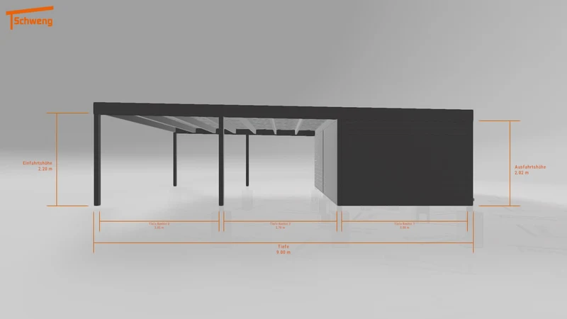 #DE Schweng Flachdachcarport C600+ (ID 42w3gg) #MTG